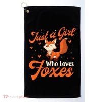 Just A Girl Who Loves Foxes Fox Lover Zookeeper Golf Towel thumb 0