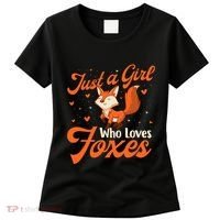 Just A Girl Who Loves Foxes Fox Lover Zookeeper Women's T-Shirt thumb 0
