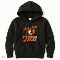 Just A Girl Who Loves Foxes Fox Lover Zookeeper Kids Hoodie thumb 0