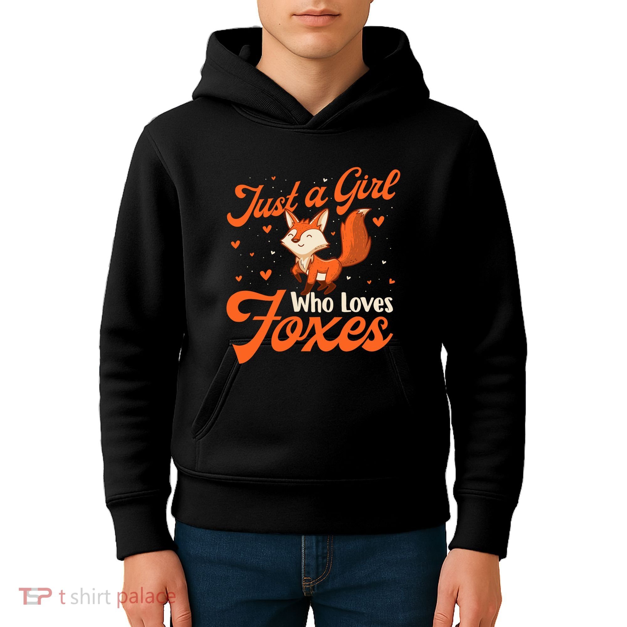 Just A Girl Who Loves Foxes Fox Lover Zookeeper Kids Hoodie