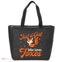 Just A Girl Who Loves Foxes Fox Lover Zookeeper Tote Bag thumb 0