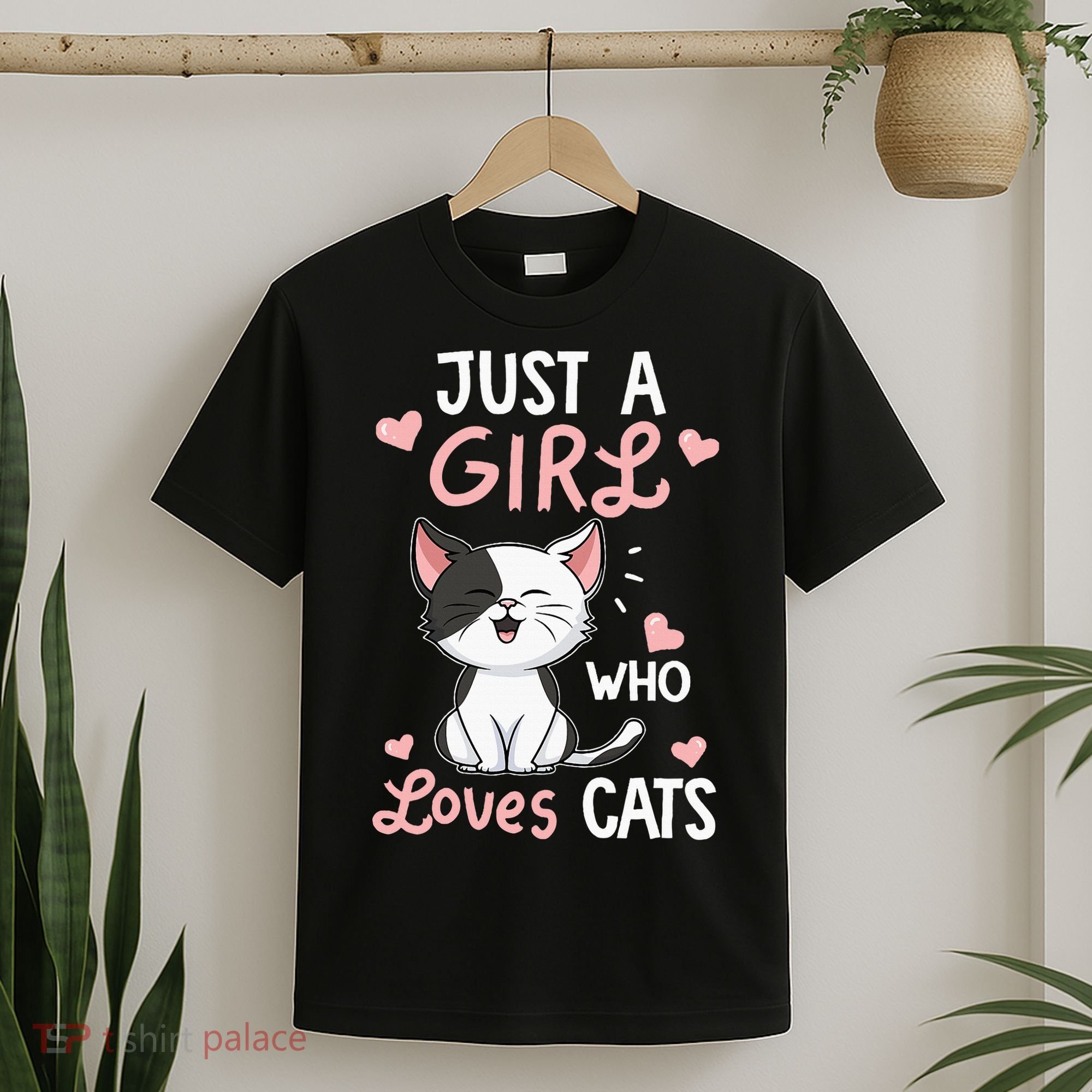 Just A Girl Who Loves Cats Cute Cat Lover Gifts T-Shirt