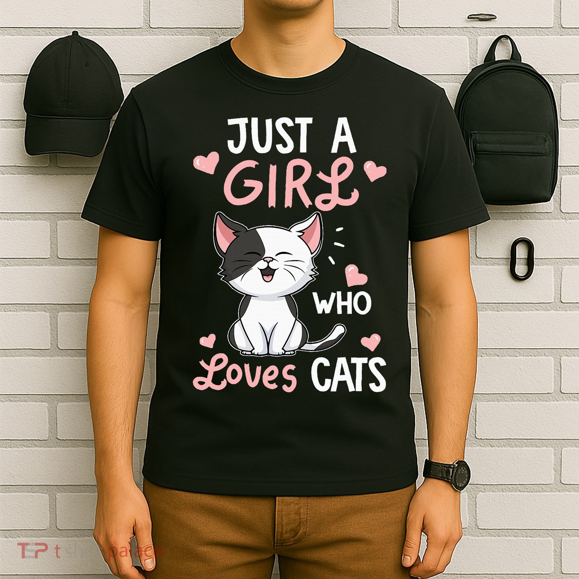 Just A Girl Who Loves Cats Cute Cat Lover Gifts T-Shirt