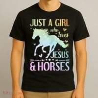 Jesus And Horses Horse Gifts T-Shirt thumb 3