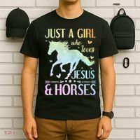 Jesus And Horses Horse Gifts T-Shirt thumb 6
