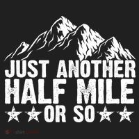 Just Another Half Mile Or So Funny Hiking Gift Golf Towel thumb 3