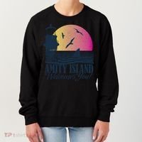 Jaws Amity Island Welcomes You Sunset Great Gift Women's Sweatshirt thumb 0