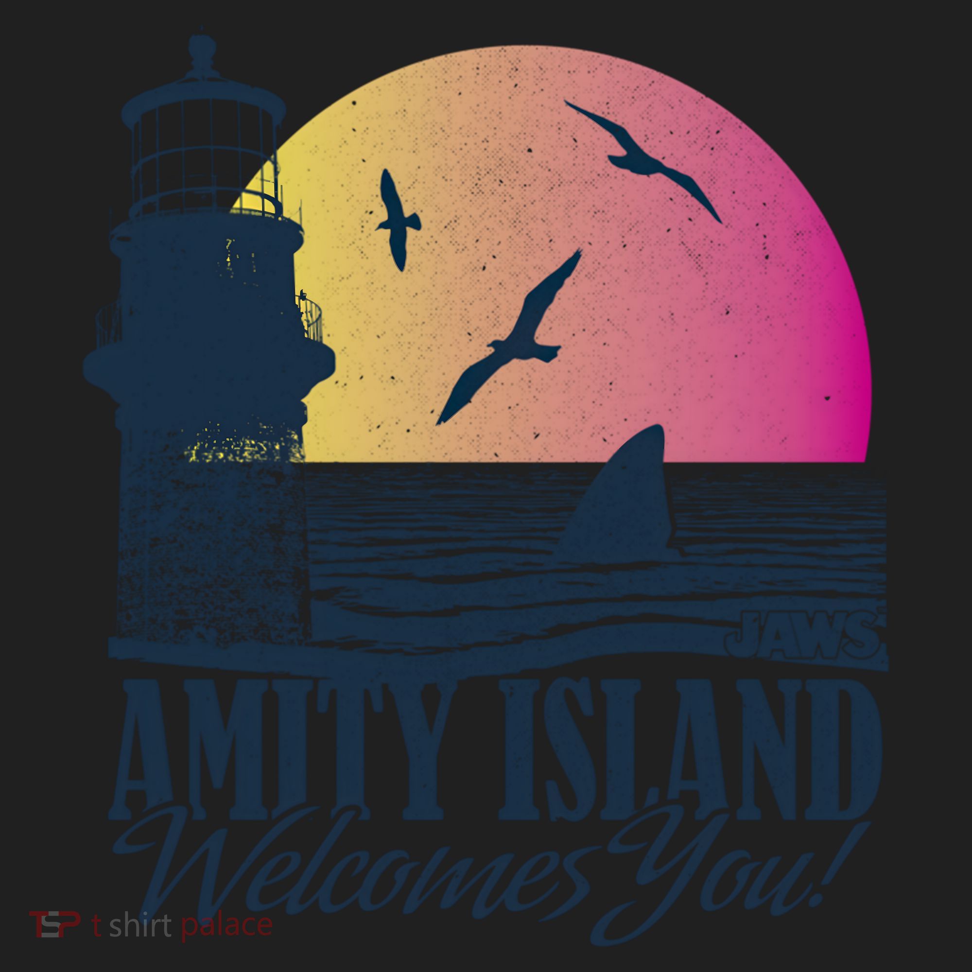 Jaws Amity Island Welcomes You Sunset Great Gift Women's Sweatshirt