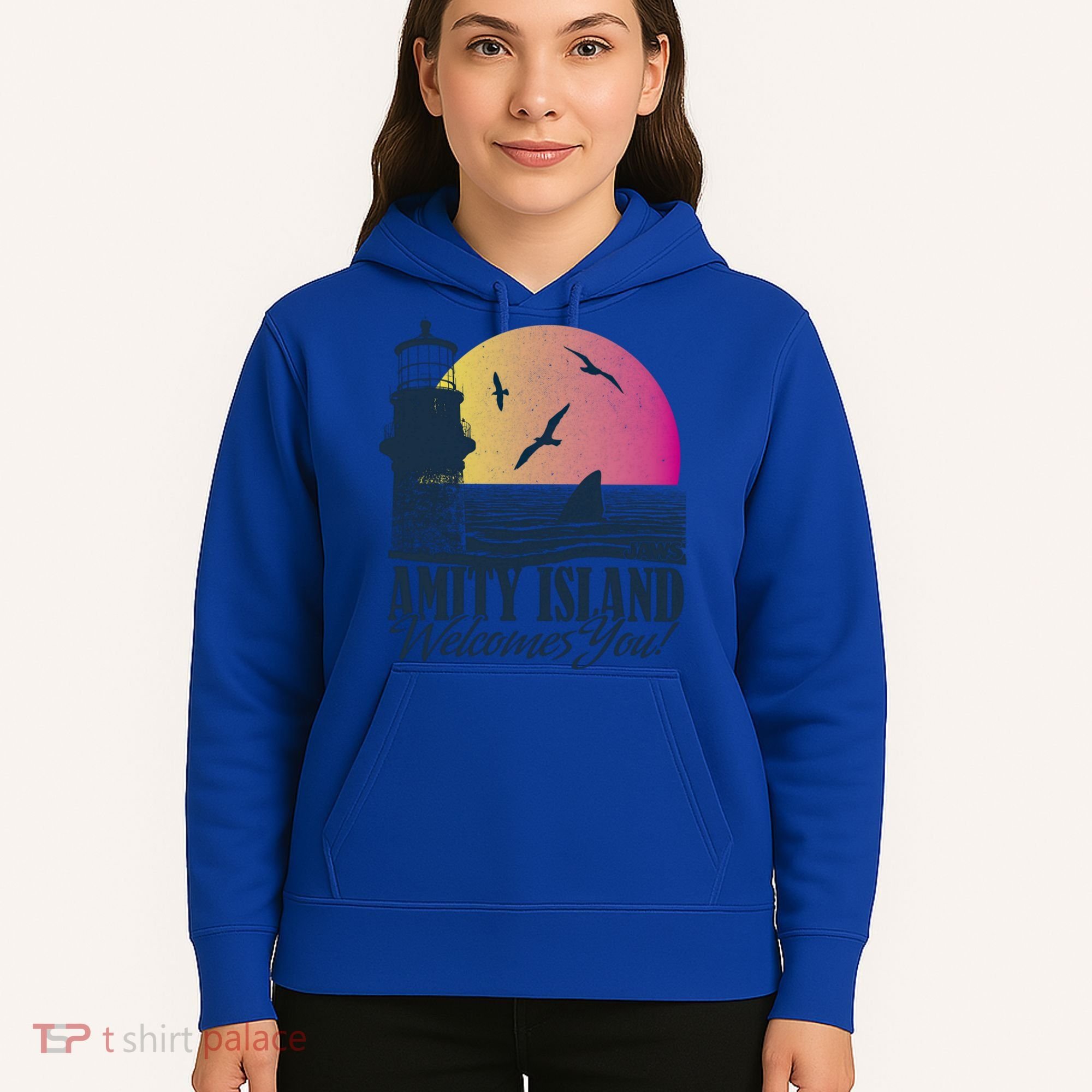 Jaws Amity Island Welcomes You Sunset Great Gift Hoodie