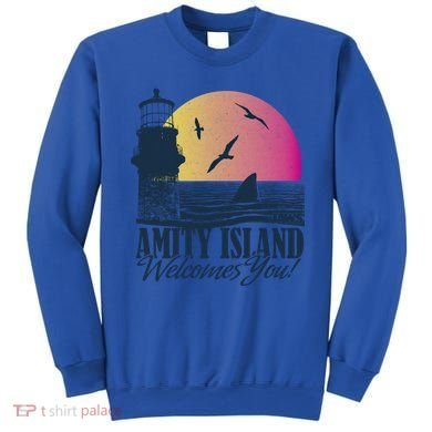 Jaws Amity Island Welcomes You Sunset Great Gift Sweatshirt