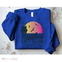 Jaws Amity Island Welcomes You Sunset Great Gift Sweatshirt thumb 2