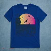 Jaws Amity Island Welcomes You Sunset Great Gift T-Shirt thumb 5