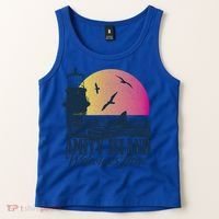Jaws Amity Island Welcomes You Sunset Great Gift Tank Top thumb 2