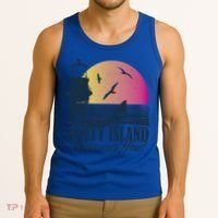 Jaws Amity Island Welcomes You Sunset Great Gift Tank Top thumb 3