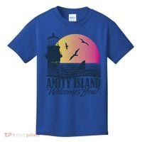Jaws Amity Island Welcomes You Sunset Great Gift Kids T-Shirt thumb 0