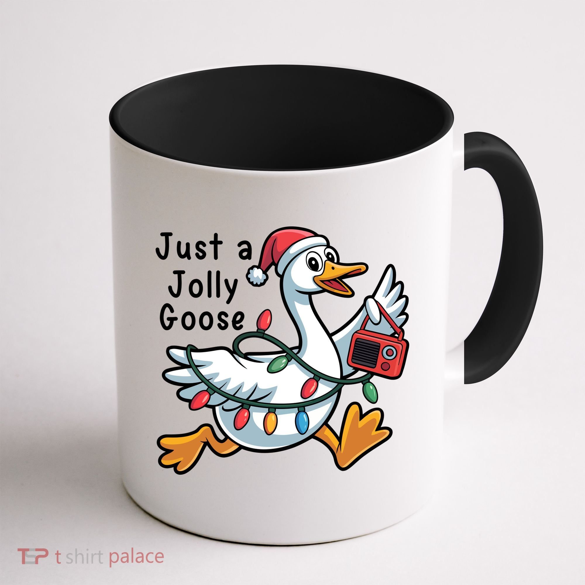 Just A Jolly Goose Christmas Coffee Mug