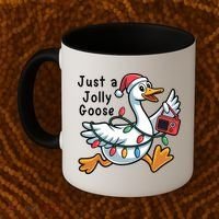 Just A Jolly Goose Christmas Coffee Mug thumb 2