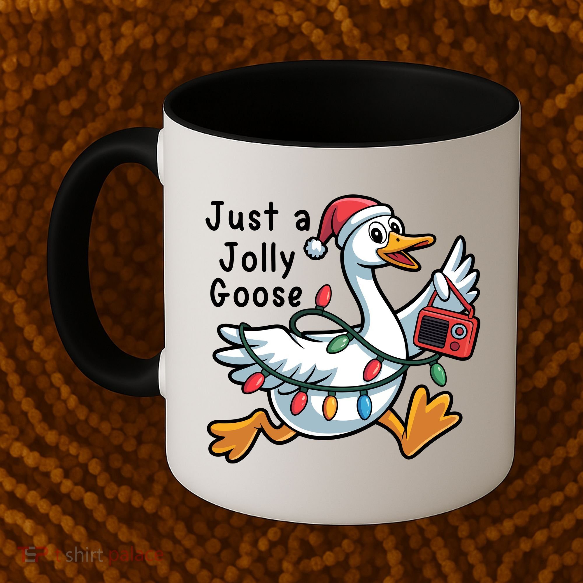 Just A Jolly Goose Christmas Coffee Mug