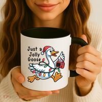 Just A Jolly Goose Christmas Coffee Mug thumb 3