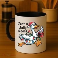 Just A Jolly Goose Christmas Coffee Mug thumb 4