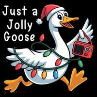 Just A Jolly Goose Christmas Women's Hoodie thumb 2