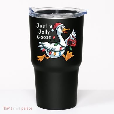 Just A Jolly Goose Christmas Tumbler