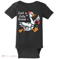 Just A Jolly Goose Christmas Baby Bodysuit thumb 0