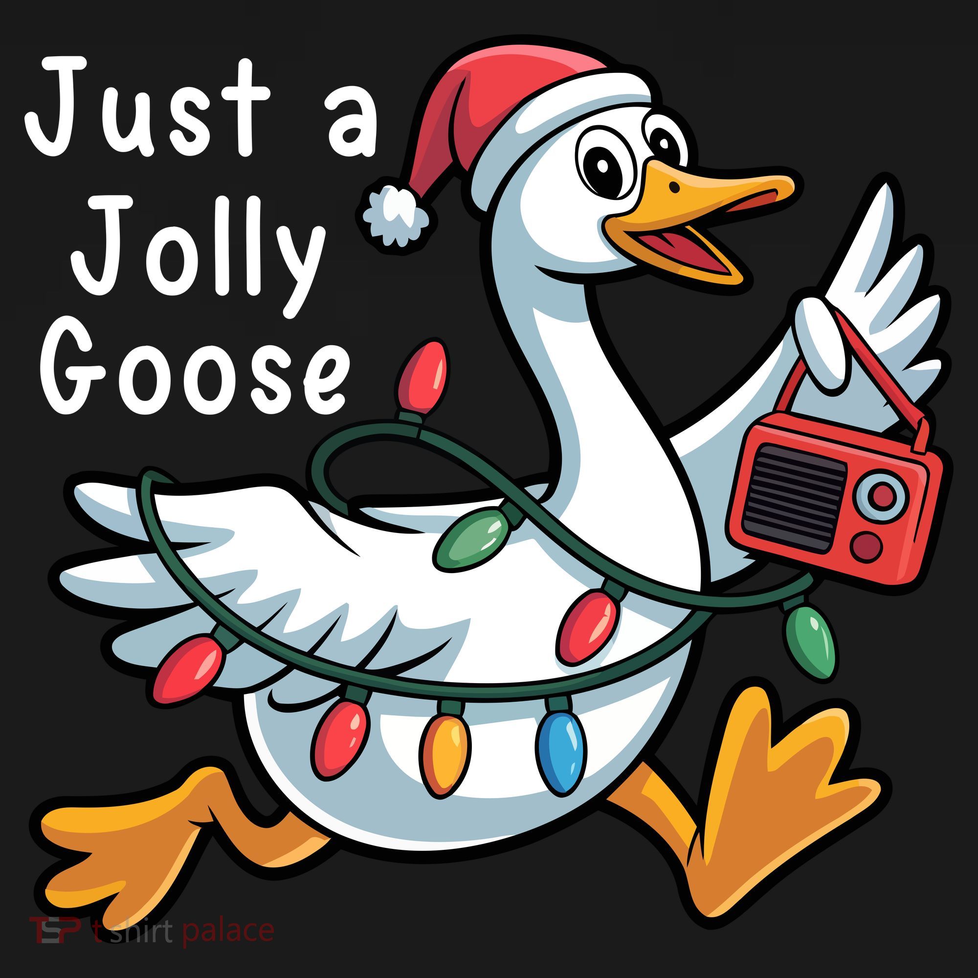 Just A Jolly Goose Christmas Baby Bodysuit