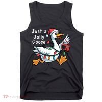 Just A Jolly Goose Christmas Tank Top thumb 0
