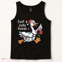 Just A Jolly Goose Christmas Tank Top thumb 2