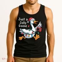 Just A Jolly Goose Christmas Tank Top thumb 3