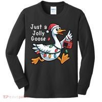 Just A Jolly Goose Christmas Kids Long Sleeve Shirt thumb 0