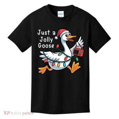 Just A Jolly Goose Christmas Kids T-Shirt