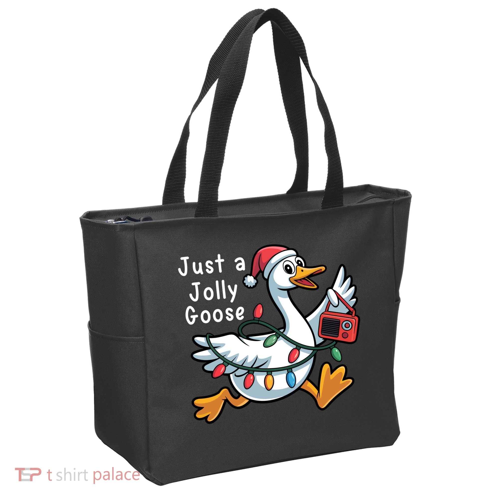 Just A Jolly Goose Christmas Tote Bag