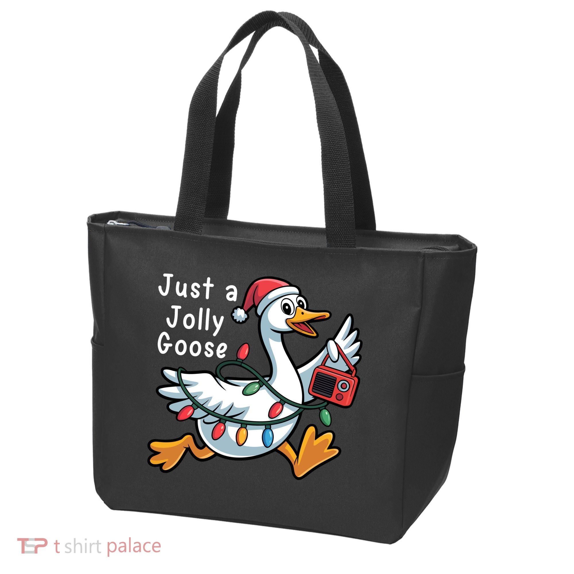 Just A Jolly Goose Christmas Tote Bag