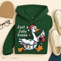 Just A Jolly Goose Christmas Hoodie thumb 4