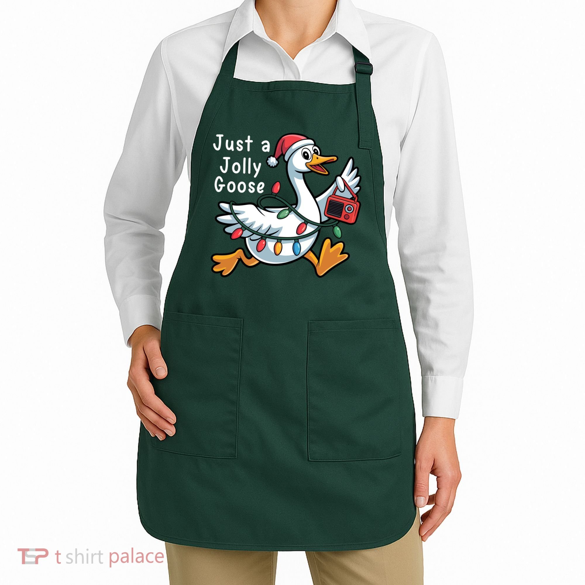 Just A Jolly Goose Christmas Apron