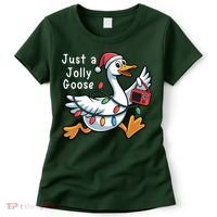 Just A Jolly Goose Christmas Women's T-Shirt thumb 0