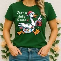 Just A Jolly Goose Christmas Women's T-Shirt thumb 2