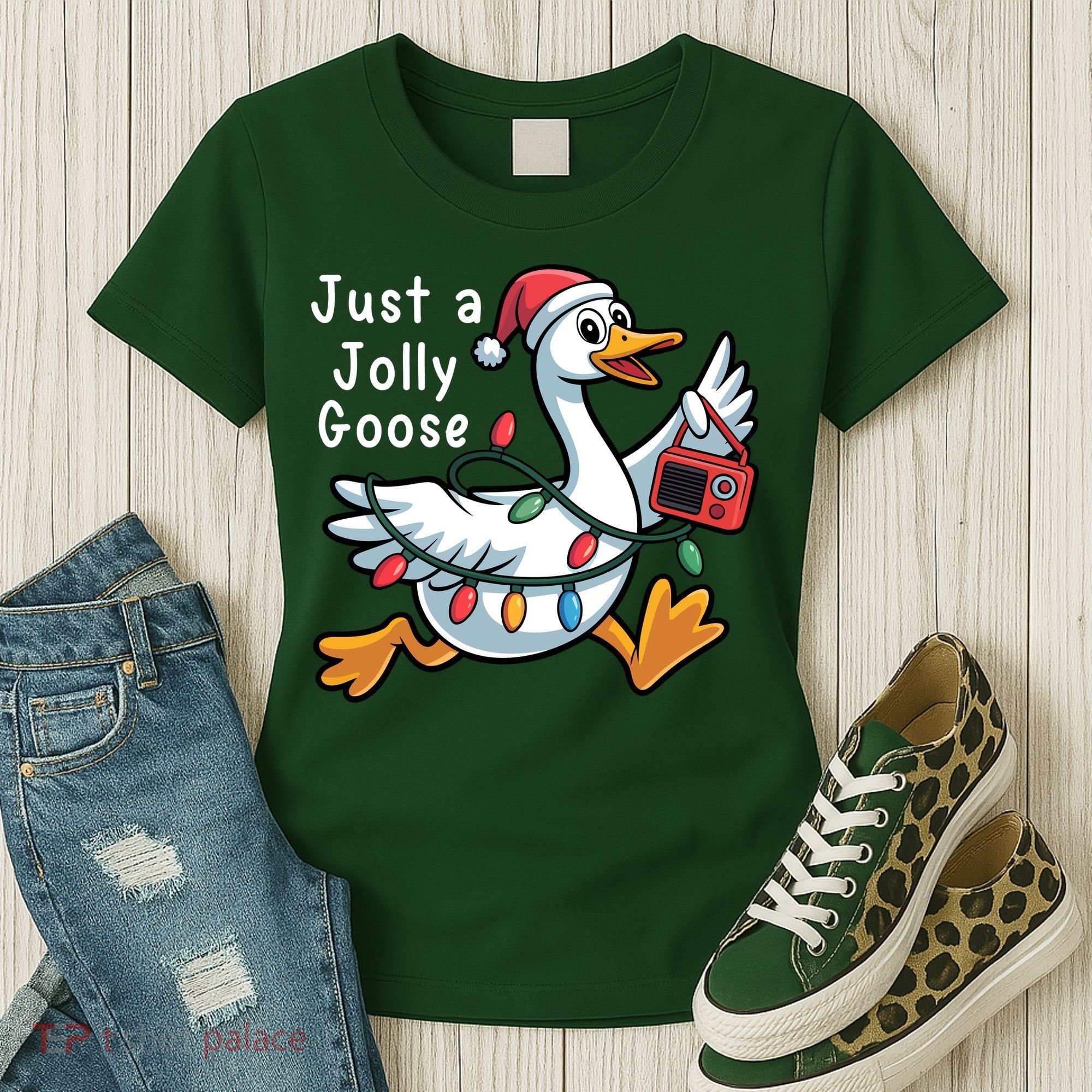 Just A Jolly Goose Christmas Women's T-Shirt
