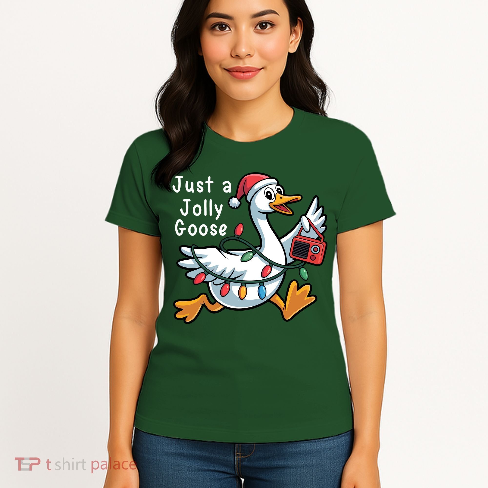 Just A Jolly Goose Christmas Women's T-Shirt