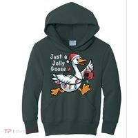 Just A Jolly Goose Christmas Kids Hoodie thumb 0