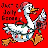 Just A Jolly Goose Christmas Santa Hat thumb 1