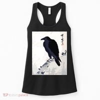 Japanese Art, Japanese Woodblock Art Print Crow Kyosai Women's Tank Top thumb 0
