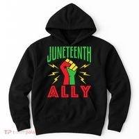 Juneteenth Ally June 19 Support Protest Pride Fist Hoodie thumb 0