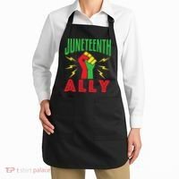 Juneteenth Ally June 19 Support Protest Pride Fist Apron thumb 2