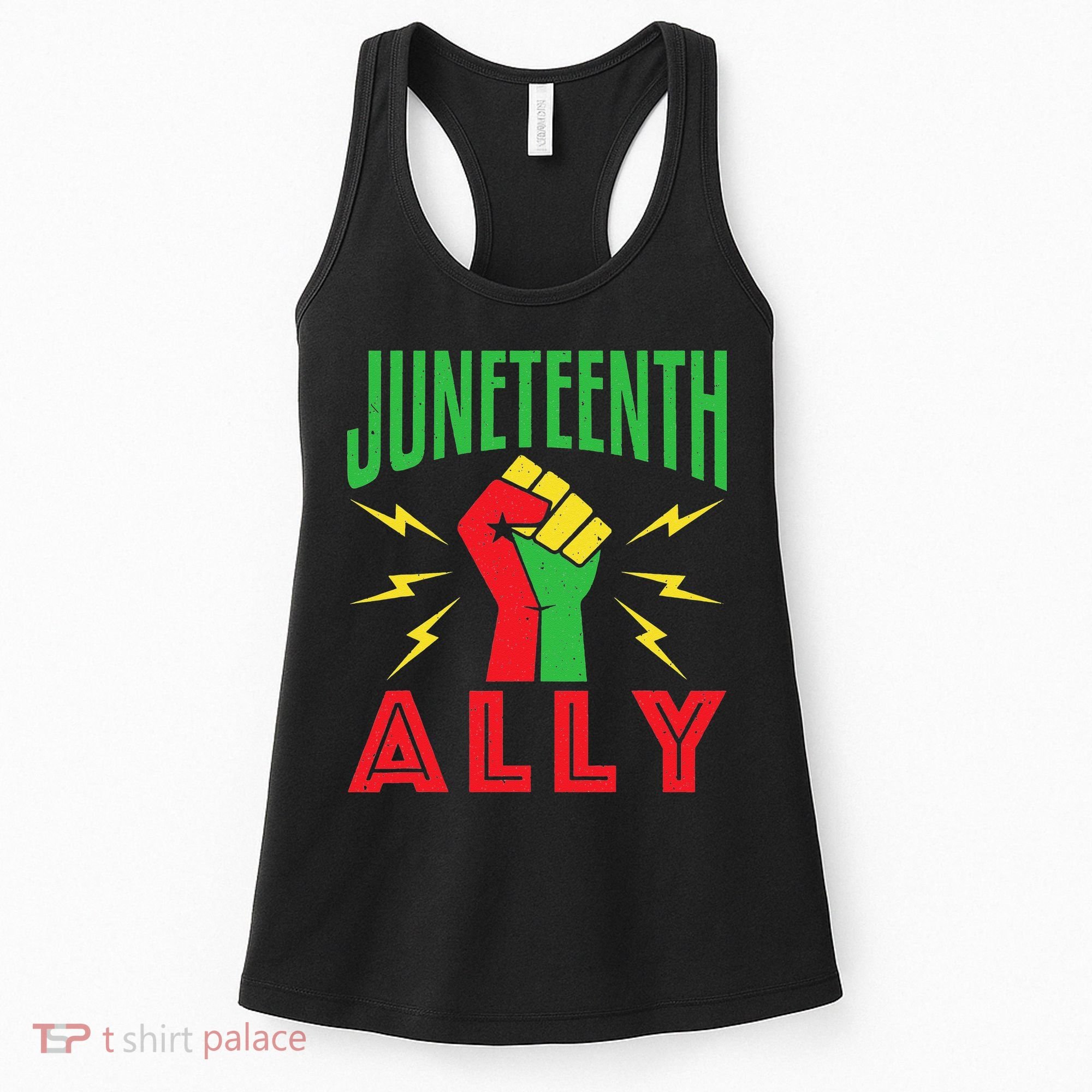 Juneteenth Ally June 19 Support Protest Pride Fist Women's Tank Top