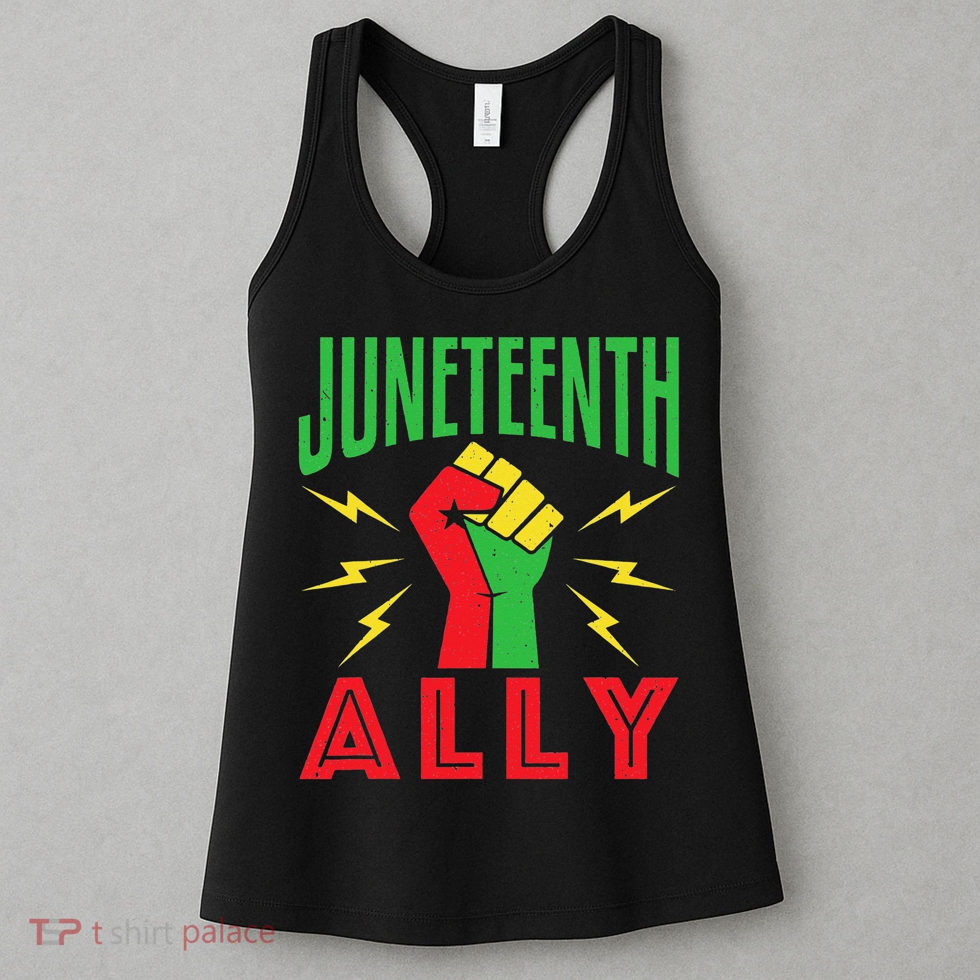 Juneteenth Ally June 19 Support Protest Pride Fist Women's Tank Top