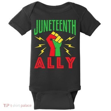Juneteenth Ally June 19 Support Protest Pride Fist Baby Bodysuit