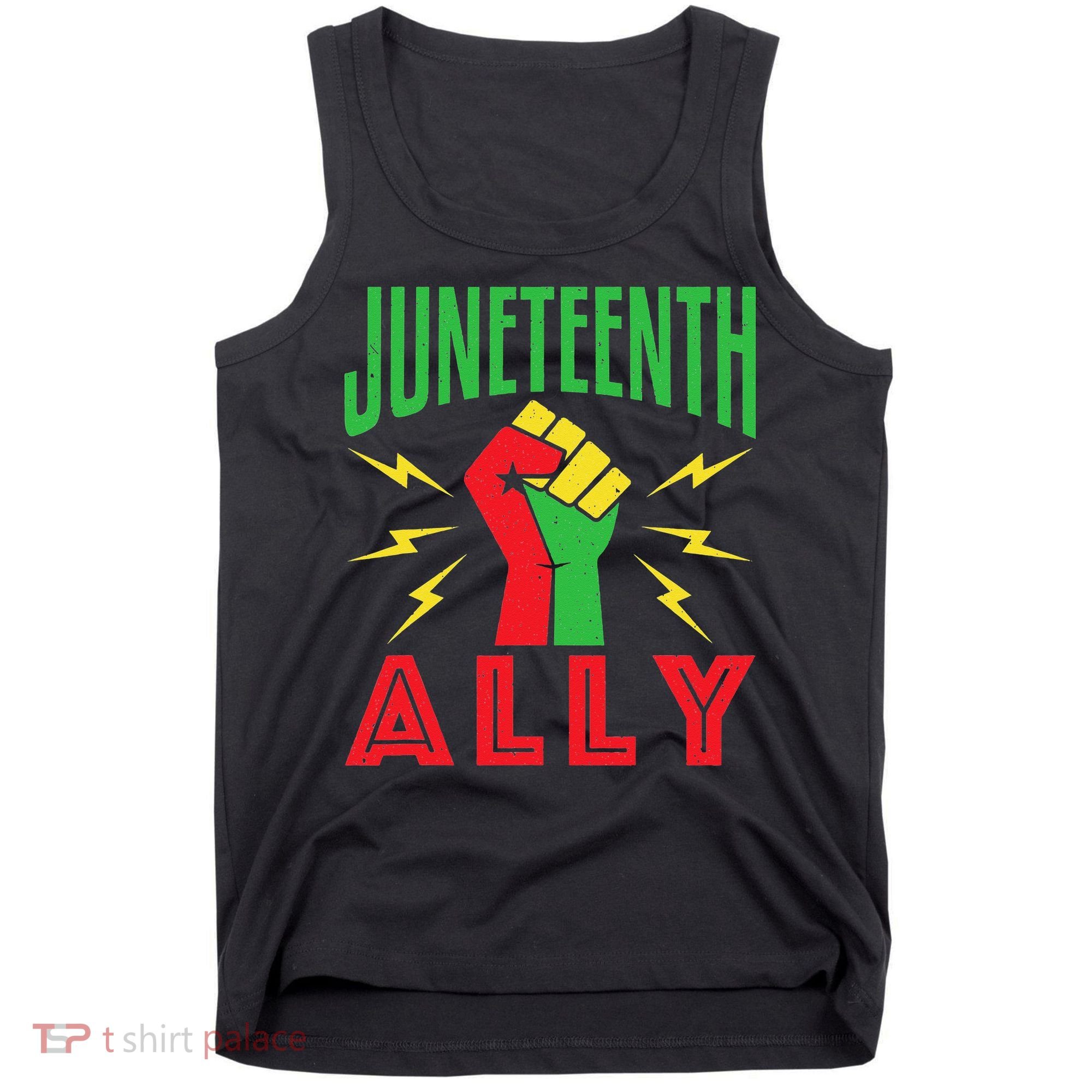 Juneteenth Ally June 19 Support Protest Pride Fist Tank Top